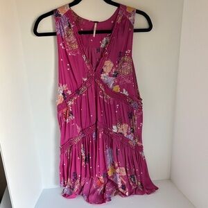 Free people Floral Pink Sleeveless top